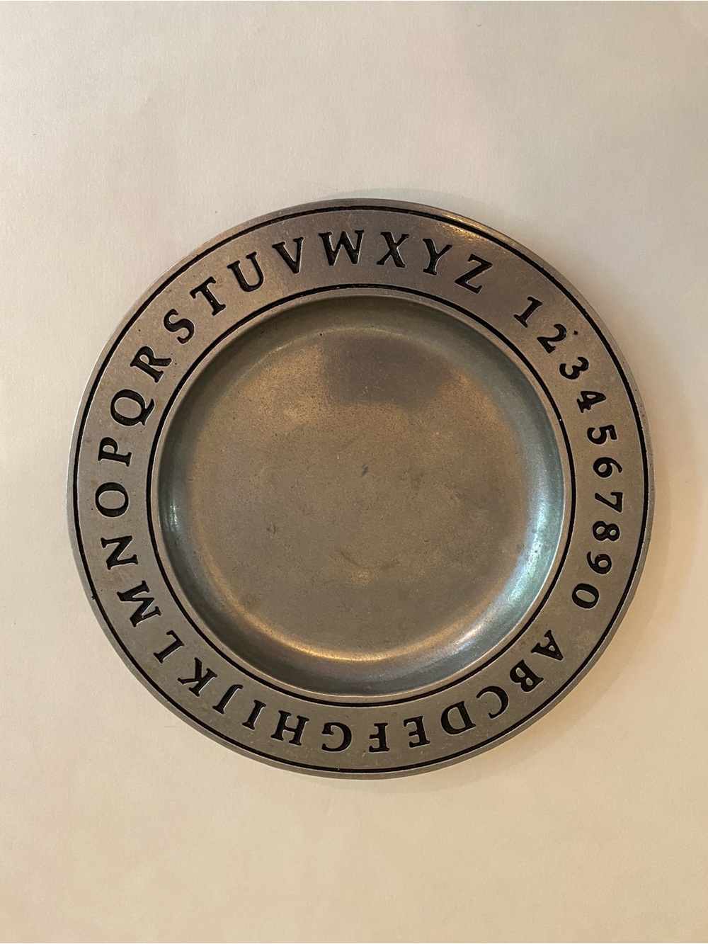 Wilton Armetale Pewter Alphabet Accent Plate - Charcoal Finish